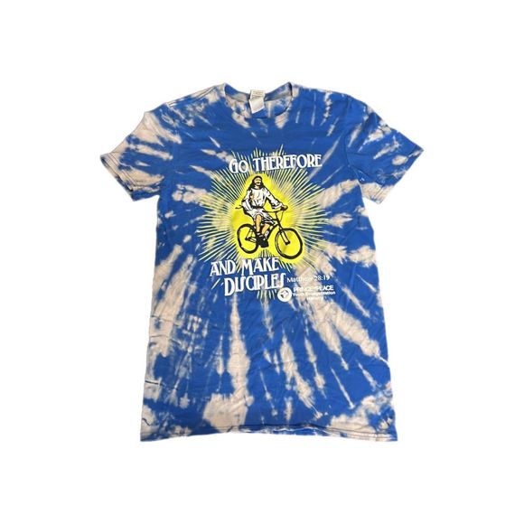 Jesus on a Bicycle Bleached Tee - Picture 1 of 3